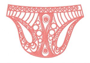 Underpants embroidery design