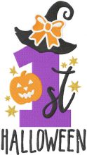 First Halloween embroidery design