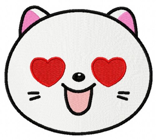Kitty in love 2 machine embroidery design