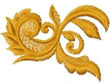 Gold decoration free embroidery design