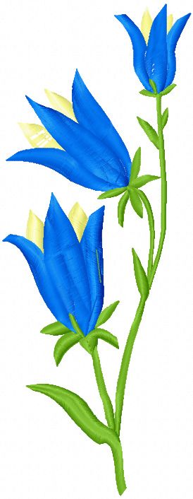 Lily free flower machine embroidery design