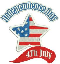 Independence day 2 embroidery design