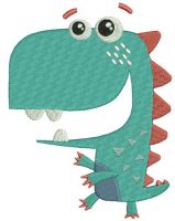 Walking dinosaur embroidery design