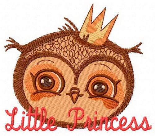 Owl princess 3 machine embroidery design      