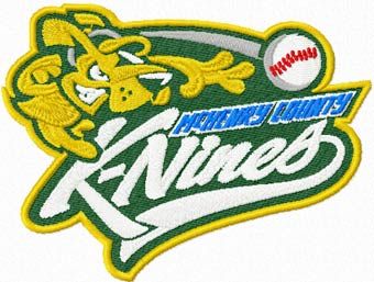 K-Nines baseball machine embroidery design