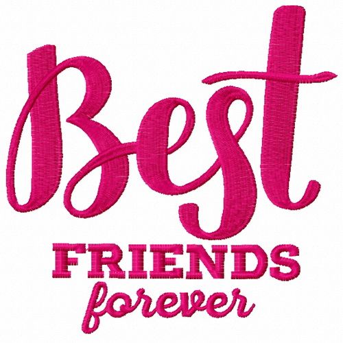Best friends forever 2 machine embroidery design