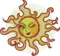 Good Sun free machine embroidery design