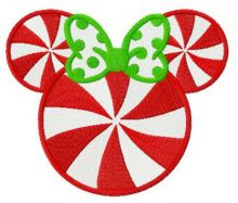 Minnie candy embroidery design