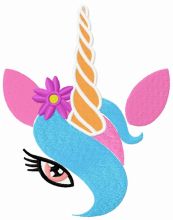 Coquette unicorn embroidery design