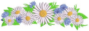 Flower wreath embroidery design