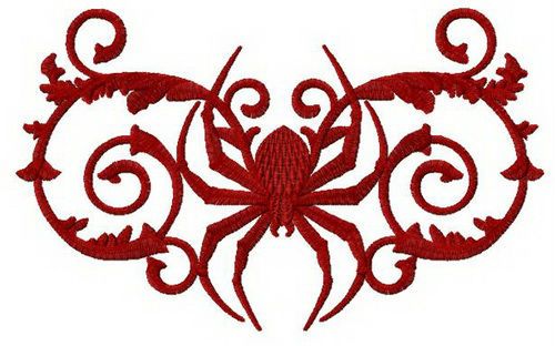 Exotic spider machine embroidery design