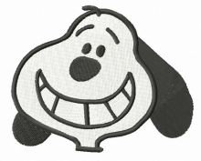 Smiling Snoopy embroidery design