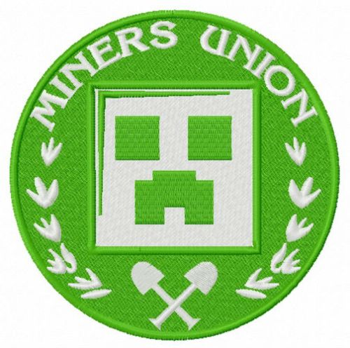 Miner's Union logo 2 machine embroidery design