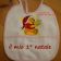 Bib embroidered with Christmas Pooh design
