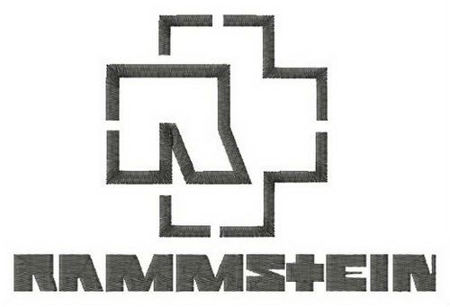 Rammstein alternative logo machine embroidery design