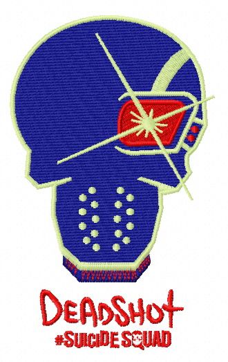 Suicide Squad Deadshot machine embroidery design      
