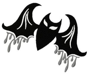 Bloody bat embroidery design