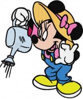 Minnie Mouse gardener 2 embroidery design