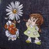 Beautiful bag with a composition of children's designs