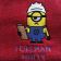Embroidered Minion the builder design on towel