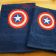 Captain America Shield embroidery design on towel