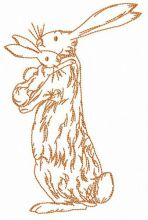Bunny family embroidery design