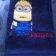 Towel with Minion and name embroidered