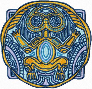 Totem embryo embroidery design