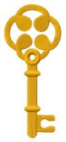 Golden key 2 embroidery design