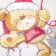 Teddy Bear Christmas red hat embroidery design