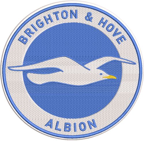 Brighton & Hove Albion FC logo embroidery design