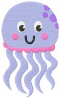 Dancing jellyfish free embroidery design