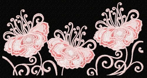 Fragile flower 2 machine embroidery design      
