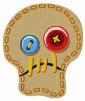 Sewn skull 2 embroidery design