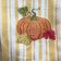 Towel with fall pumpkin machine embroidery design