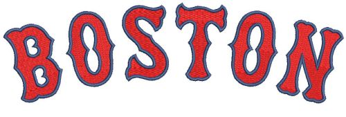 Boston red sox Jersey Logo embroidery design