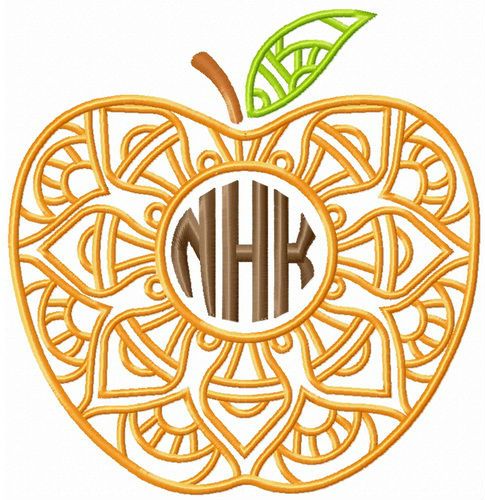 NHK apple machine embroidery design