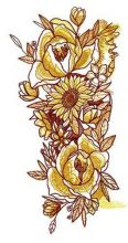Fragrant bouquet embroidery design