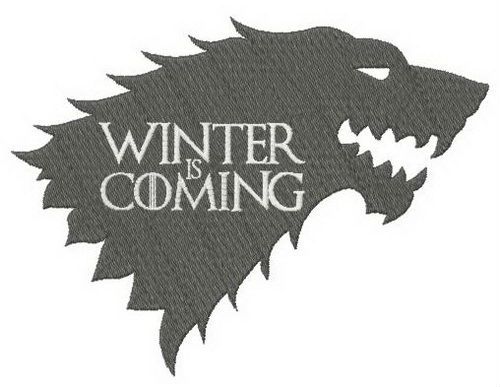 Stark Winter is Coming machine embroidery design