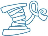 Thread bobbin embroidery design