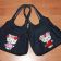 Black bag with embroidered Hello Kitty