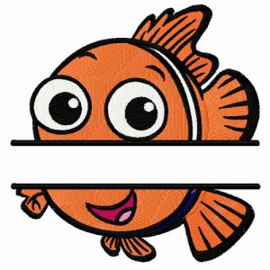 Motif de broderie monogramme Nemo