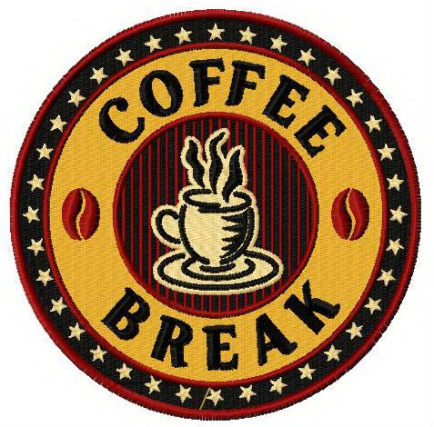 Coffee break 4 machine embroidery design