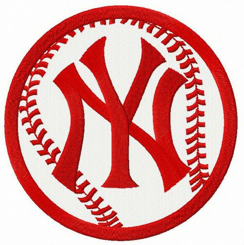 New York Yankees ball machine embroidery design
