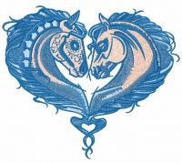Horse heart 3 embroidery design