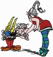 Gallant Asterix embroidery design