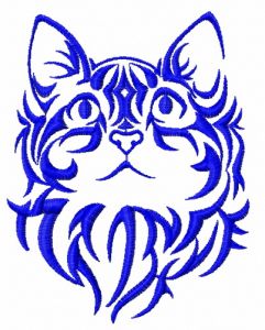 Cat embroidery design
