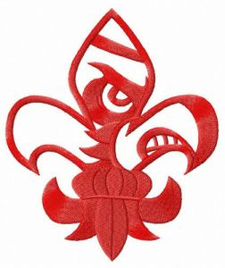 Louisville Cardinals Fleur-de-lis logo embroidery design