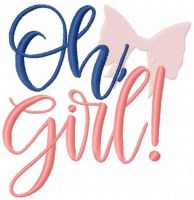 Oh girl free embroidery design