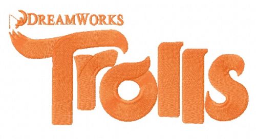 Trolls logo 2 machine embroidery design